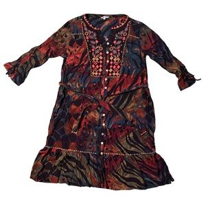 John Mark Multicolor Midi Dress